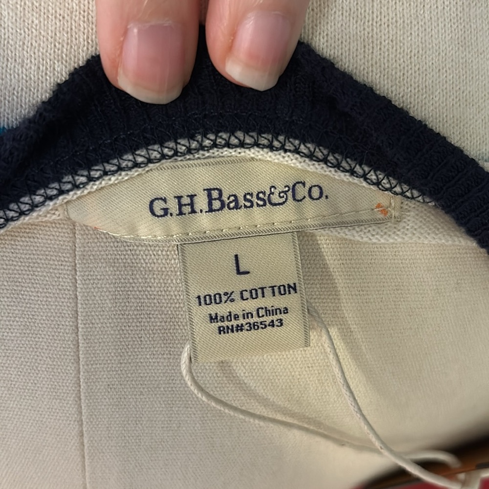 G.H. Bass & Co. Striped Sweater with Pink Star - Picture 4 of 4